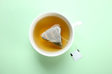 Mint Tea Bag In A Cup