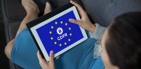 Aufkleber - Composite image of european union locked