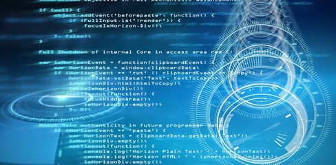 Poster - Composite image of blue code
