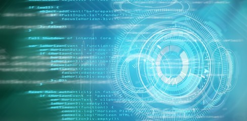Poster - Composite image of blue code