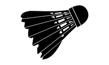 silhouette image one shuttlecock