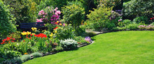 Gartenanlage Panorama Frühling 