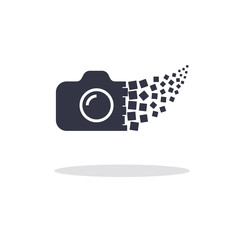 Camera photography logo icon template. Digital camera concept