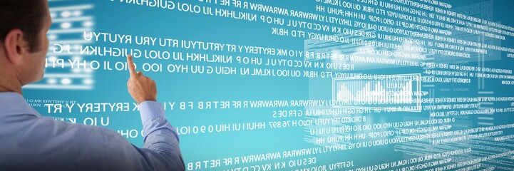 Poster - Composite image of cropped image of businessman using invisible