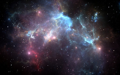 Wall Mural - deep space nebula with stars