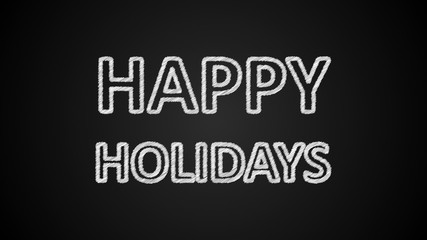 Poster - Happy holidays text, 3d rendering backdrop, computer generating, can be used for holidays festive design