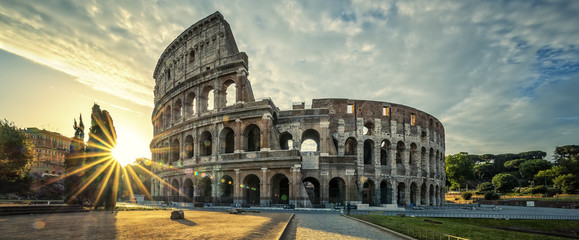 View of Colloseum at sunrise