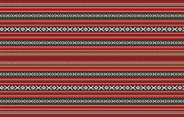 Wall Mural - Detailed Horizontal Traditional Handcrafted Red Sadu Rug