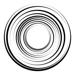 Poster - geometric radial element. abstract concentric, radial geometric motif