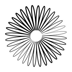 Poster - geometric radial element. abstract concentric, radial geometric motif