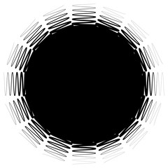 Poster - concentric radial element. radiating abstract geometric element