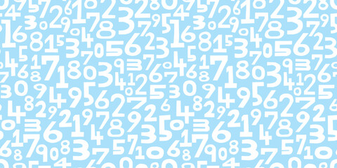 Canvas Print - Numbers background. Seamless pattern.Vector. 数字のパターン