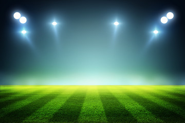 lights at night and stadium 3d render