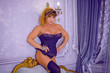 © T.Den_Team - Hot sexy mature fit athletic woman demonstrates her body. Concept of sport, bodybuilding and women beauty, other beauties. Middle age american or european lady half naked and sports