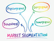 Market segmentation mind map, business concept background