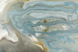 Fototapeta  - Marble abstract acrylic background. Nature marbling artwork texture. Golden glitter.
