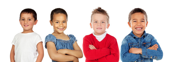 Canvas Print - Children looking at camera