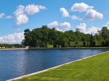 Pond Near The Marley Palace. Peterhof. Saint Petersburg, Russia