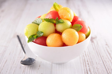 Poster - melon and watermelon ball salad