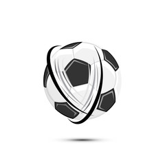 Realistic Soccer ball for soccer . Ball isolated on white background with shadow. Flat vector Illustration. Football sports elements