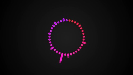 Poster - Round music equalizer scale, wave light concept, modern 3d rendering backdrop