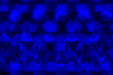 Wall Mural - Geometric abstract pattern - blue, Polygons background