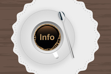 Wall Mural - Kaffeetasse mit Untertasse - Info