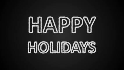 Poster - Happy holidays text, 3d rendering backdrop, computer generating, can be used for holidays festive design