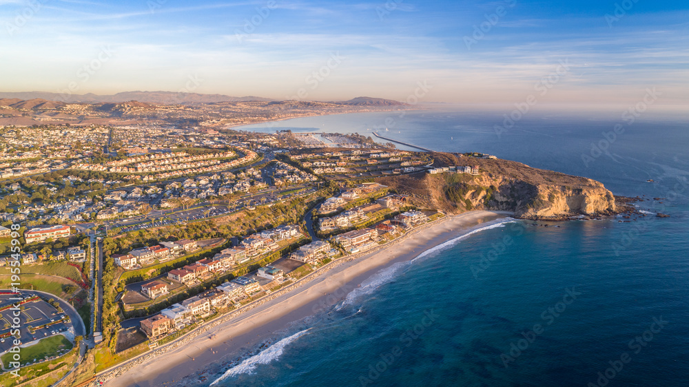 Orange County coastline aerial view