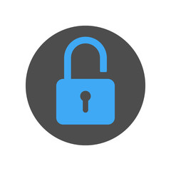 Poster - Square open padlock icon. Vector.