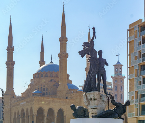 Fotomural Mohammad Al Amin Mosque in Beirut Lebanon 2 february 2018