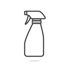Canvas Print - Spray bottle line icon vector