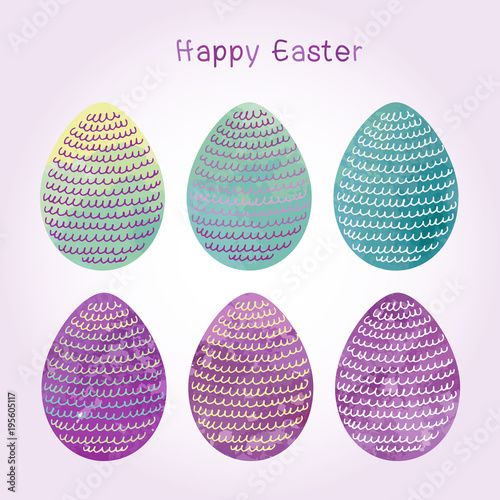 Watercolor Style Easter Eggs Iwith Waves Inside N Purple Yellow Green Color Scheme On Gentle Lilac Background Stock Vector Adobe Stock Watercolor Style Easter Eggs Iwith Waves Inside N Purple Yellow Green Color Scheme On Gentle Lilac Background Stock Vector Adobe Stock