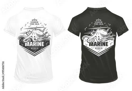 Vintage Marine Underwater Life Prints Template