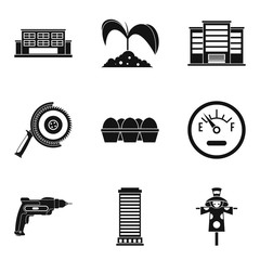 Wall Mural - Segment icons set, simple style