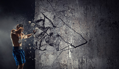 Poster - Strong enough to challenge it. Mixed media