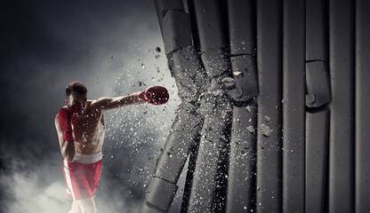 Poster - Strong enough to challenge it. Mixed media