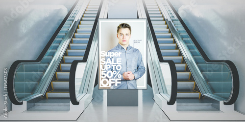 Photographie advertisment billboard escalators
