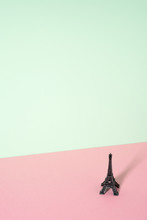 Miniature Of Eiffel Tower In A Colorful Background