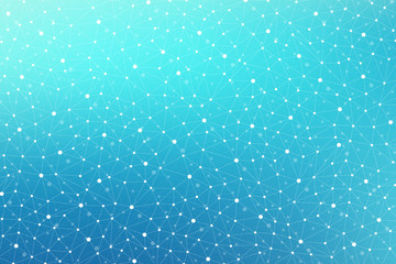 Aufkleber - Graphic abstract background communication. Geometric scientific pattern with compounds. Minimal array lines and dots. Digital data visualization. Scientific illustration for your design