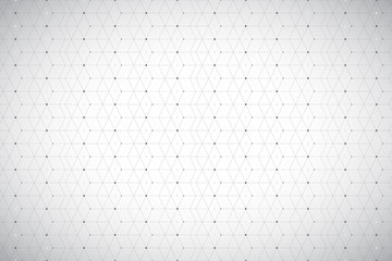 Poster - Geometric pattern with connected line and dots. Graphic background connectivity. Modern stylish polygonal backdrop for your design, illustration.