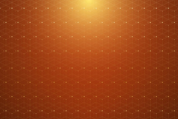 Poster - Geometric pattern with connected line and dots.
