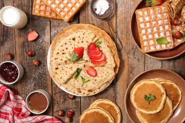 Wall Mural - pancake, crepe and waffles