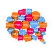 Chat bubble concept for language translation idea