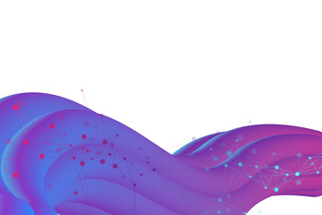 Poster - Abstract background with fluid multicolored waves. Futuristic trendy design. Modern illustration for your design