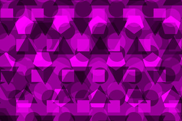 Wall Mural - Geometric abstract pattern - purple, Polygons background