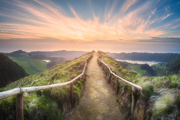 Wall Mural - mountain landscape ponta delgada island, azores