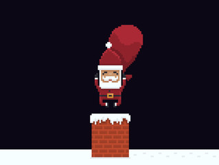 Pixel Art Santa