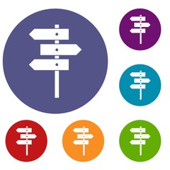Poster - Direction signs icons set