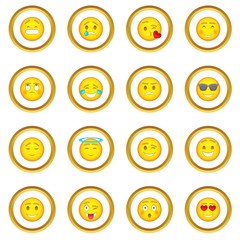 Sticker - Smiles icons circle